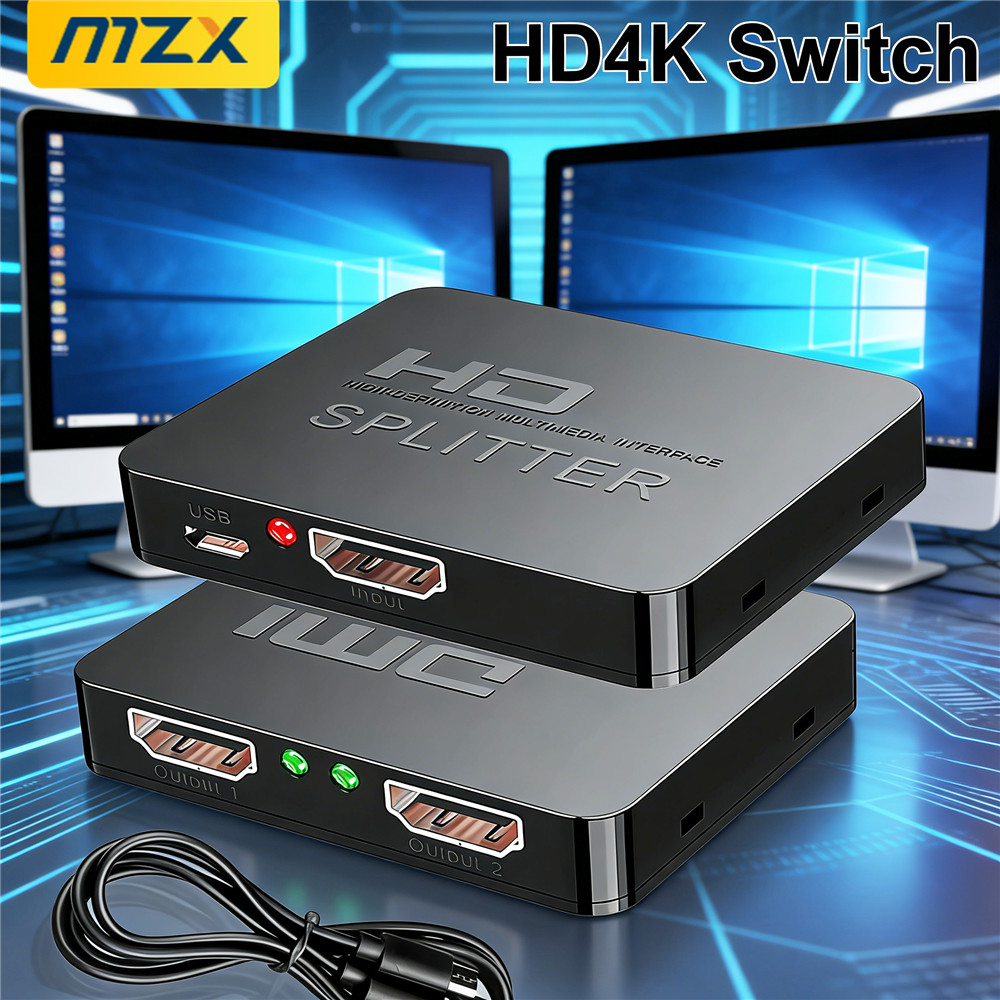 Laptop Accessories Display - Distributor Splitter Kompatibel dengan HDMI Video