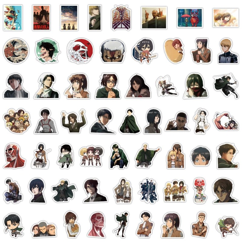 Laptop Accessories And Parts - 60 Buah Stiker Anime Attack On