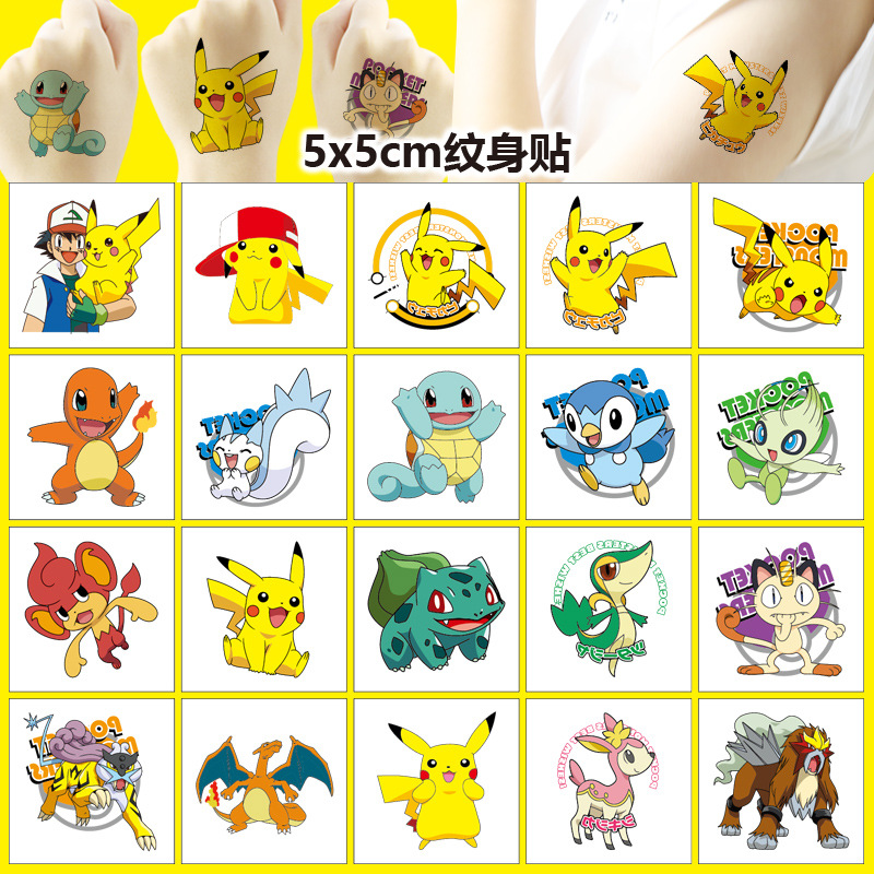 Laptop Accessories And Parts - 5*5Cm 20 Buah Stiker Tato Pokemon