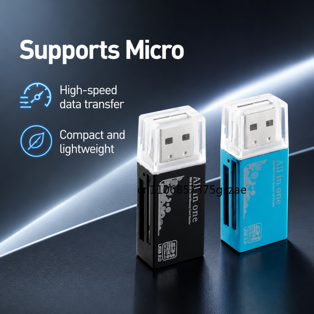 Laptop Accessories World - Pembaca Kartu USB2.0 2 In 1