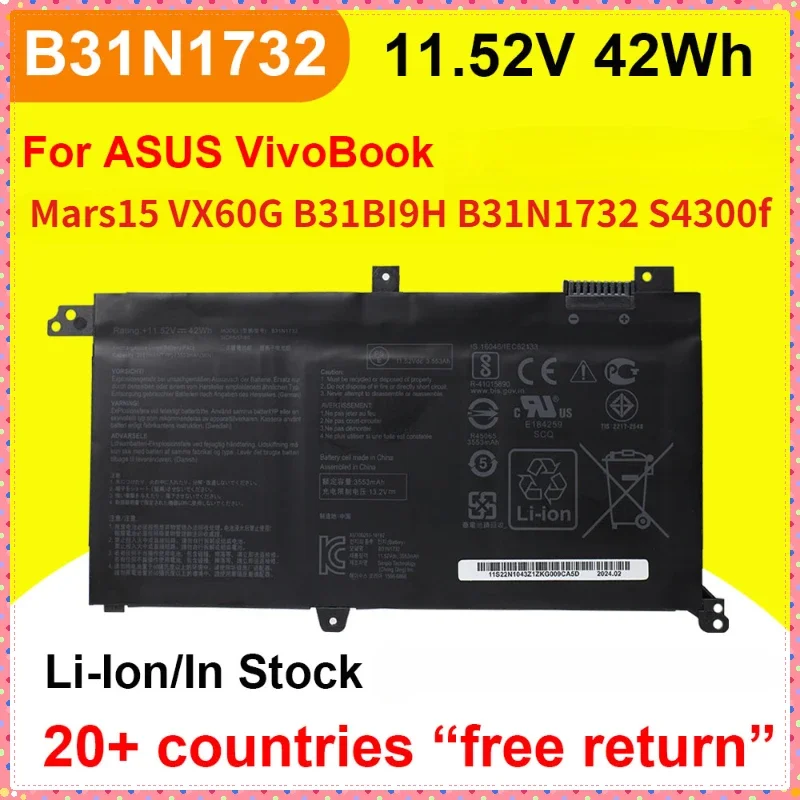 Baterai B31N1732 untuk ASUSMar - Laptop Accessories For Asus Vivobook ulasan dan harga