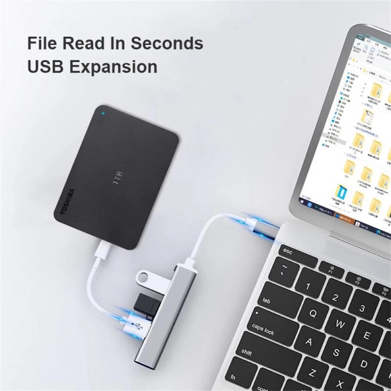 4-In-1 Type-C Extender Hub 4 P - Laptop Accessories Macbook ulasan dan harga