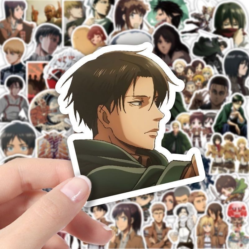 60 Buah Stiker Anime Attack On - Laptop Accessories And Parts ulasan dan harga