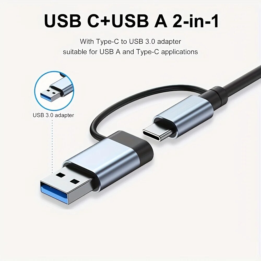 2 In 1 USB3.0 Hub 7 Port Tipe  - Laptop Accessories Macbook ulasan dan harga