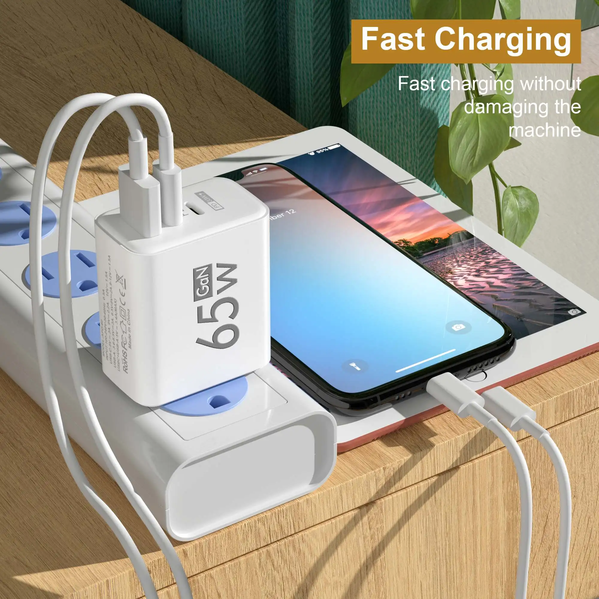 Pengisi Daya Dinding USB-C 3 P - Laptop Accessories Macbook ulasan dan harga