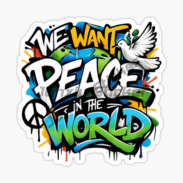 Stiker AN IDEA WORLD PEACE unt - Laptop Accessories World ulasan dan harga